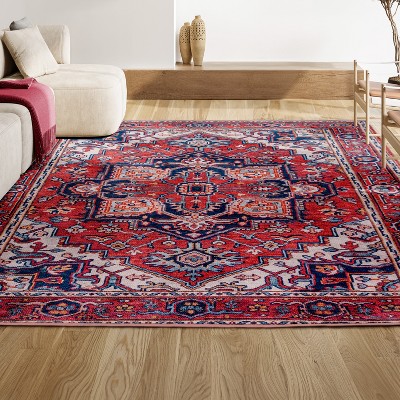 Cirali Ornate Large Medallion Washable Area Rug - JONATHAN Y