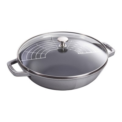 Staub Cast Iron 0.5-qt Baby Wok - Graphite Grey : Target