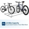 Floor Bike Rack, Grid Bicycle Floor Parking Stand, Sturdy Garage Bike Rack, Compact Storage Stand for Streets, Yards & Bike Events - 3 of 4