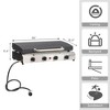 Winado 4 Burner 40,000 BTU Portable Tabletop Flat Top Gas Grill - 2 of 4