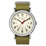 Timex Weekender Slip Thru Nylon Strap Watch - Green T2N651JT