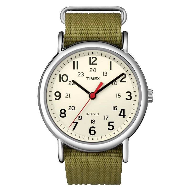 Timex Weekender Slip Thru Nylon Strap Watch - Green T2N651JT, 1 of 7