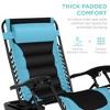 Best Choice Products Oversized Padded Zero Gravity Chair, Folding Outdoor Patio Recliner w/ Side Tray - 3 of 4