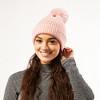 Hadley Wren Plush Knit Pom Pom Beanie - Pink - 3 of 4