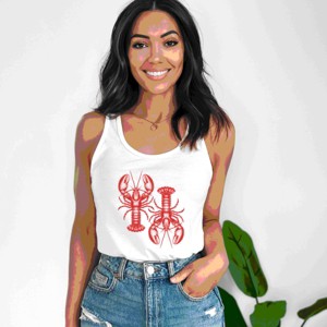 Simply Sage Market Two Lobsters Racerback Tank - 1 of 4