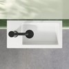 14.6 x 7 x 3.5 in. Rectangular Ceramic Wall Mount Small Vessel Sink Wall Hung with Left Side Faucet Mount in White - 2 of 4