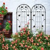 Syemin Patio Decorative Screens, Iron Arch Decoration Garden Trellis, for Outdoor for Climbing Plants Support, Flowerbed, Black, 40"*19.7"*86.7" - 2 of 4