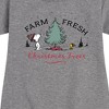 - Peanuts - Farm Fresh Trees Graphic Short Sleeve Fleece Dress - 2 of 4