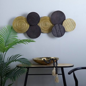 Aluminum Plate Wall Decor with Textured Pattern - Olivia & May - 1 of 4