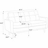Kumasinova 67.7" Modern Loveseat Sofa,Upholstered Sofa Couch with Tapered Solid Wood Legs,Tufted Polyester Fabric Lounge Sofa for Living Room - 3 of 4