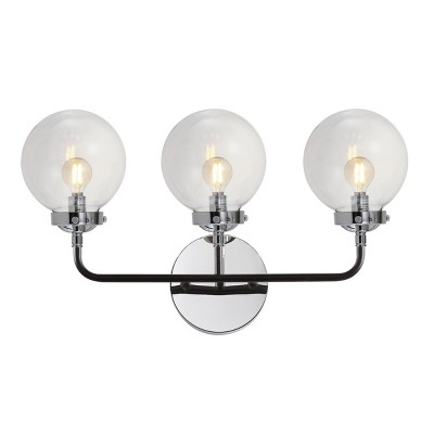 JONATHAN Y Caleb Contemporary Transitional Iron/Glass LED Vanity Light