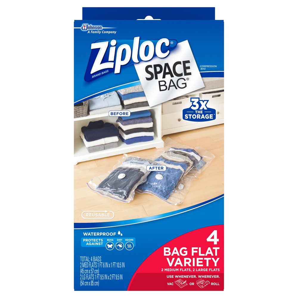 Ziploc Vacuum Bags Refills, Quart, 12 Ct 