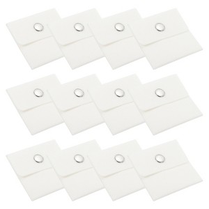 Unique Bargains Velvet Portable Earrings Bracelets Snap Button Jewelry Storage Bag 12 Pcs - 1 of 4