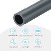 Unique Bargains PVC Water Plumb DIY Crafts High Impact Rigid Round Pipes 8" Length - 3 of 4