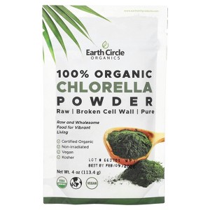 Earth Circle Organics 100% Organic Chlorella Powder, 4 oz (113.4 g) - 1 of 2