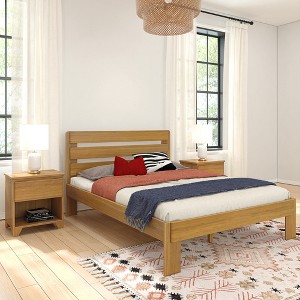 Max & Lily Farmhouse Queen Slat Bed - 1 of 4