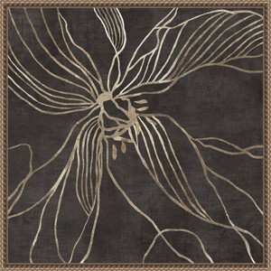 Amanti Art Lines of Gold Floral II by Asia Jensen Framed Wall Art Print - 1 of 4
