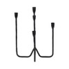 Metal Taper Candle Holder - Modern Forged Iron Candelabra, Minimalist Design - Arm Holder for Home, Office, Dining Table & Bedroom Decor -16" Black - 3 of 4