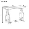 Rustic Vintage Console Table, Farmhouse Style Sofa Table With Open Shelf And Sturdy Construction, 48 Inch Long Console Table Wood-Cuddlewood - image 4 of 4