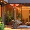 VEVOR Patio Heater for Outdoor Use, 50000BTU Propane Heater Tall Hammered With Round Table Design, Metal Burner and Wheels, Fixed Flame Heater,Bronze - 2 of 4
