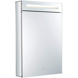 Fine Fixtures Bathroom Medicine Cabinet, Aluminum, Recessed/Surface Mount, Mirrored Interior w/LED - 1 of 4