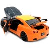 2009 Nissan GT-R (R35) Orange & Dark Gray w/Yellow & Graphics & Figure Naruto Shippuden 2009-2017 1/24 Diecast Model Car by Jada - 4 of 4