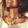 Ross-Simons Italian 18kt Gold Over Sterling Graduated Disc Necklace Size 18 - 2 of 3