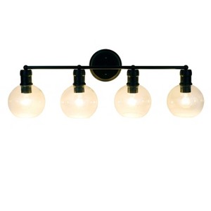 Chloe Lighting Oxa Transitional 4 Light Black Vanity Bathlight 30" Wide - 1 of 4