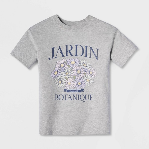 Playera de manga corta 'Jardin' de corte holgado para niña - Cat & Jack™ Gris 2