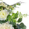 Northlight Peony, Rose and Mixed Foliage Artificial Spring Wreath, Unlit , 20-Inch - 4 of 4