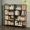 Mshliw 5-Tier Industrial Bookshelf, 63" Large Vintage Wood and Metal Open Bookcase for Living Room or Home Office, Storage Cabinet - 4 of 4
