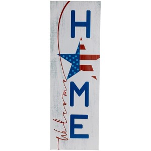 Northlight Americana "Welcome Home" Wooden Porch Board Sign Decoration - 35.75" - 1 of 4
