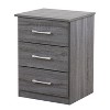 HomeStock Grey Nightstand 24x18x16 Modern Compact Bedside Table with Sleek Design, Sturdy Build and Easy Access Storage Surface - 2 of 4