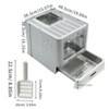 Artloge XXL Stainless Steel Tray Cat Litter Box Enclosed Cat Toilet with Lid & Scoop Anti-Urine Leakage Easy Cleaning - 3 of 4