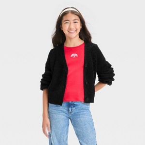 Girls' Eyelash Cardigan Sweater - art class™ - 1 of 4