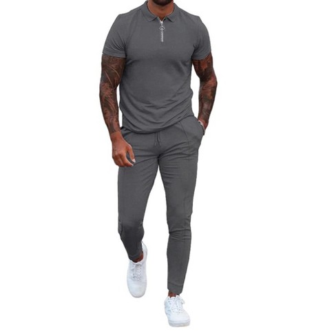 Men s Tracksuit Set 2 Piece Quarter Zip Casual Golf Jogging Suit Athletic Sports Sweatsuits Set Target