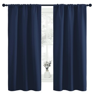 NICETOWN Blackout Curtains Rod Pocket Thermal Insulated Privacy Drapes (2 Panels) - 1 of 4