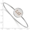 Black Bow Jewelry Sterling Silver Sigma Delta Tau Greek Life Bangle Bracelet 6 Inch - 2 of 3