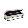 NicBex Storage Ottoman Bench for Bedroom,Velvet Storage Bench with Metal Base,Ottoman for Living Room,Bedroom,Entryway - 4 of 4