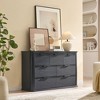 Zeus & Ruta Fluted 52" Modern Wood Dresser with 7 Drawers, Curved Design for Living Room & Hallway Storage - 4 of 4