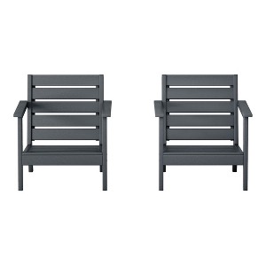 WestinTrends Avalon Outdoor Patio HDPE Deep Seating Armchair (Set of 2) - 1 of 4