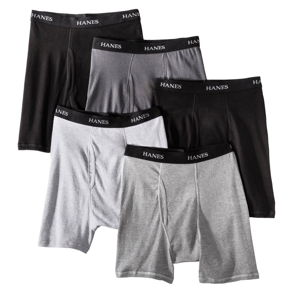 Hanes Premium Men's 5pk Boxer Briefs - Colors May Vary L