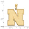 Black Bow Jewelry 14k Yellow Gold Nebraska Cornhuskers NCAA Extra Large Pendant - 2 of 3