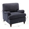 NicBex Polyester Accent Chair,Upholstered Living Room Chairs with Mid-Height Backrest and English Roll Arm,Accent Chairs for Living Room - 3 of 4