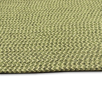 Handmade Braided Green Synthetic Reversible Area Rug 42"x5"