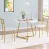 Dining Table Set for 2, Kitchen Table & Chair Sets for 2, Round Kitchen Table for Small Space, Apartment, Breakfast Nook - 2 of 4