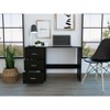 Vynxaria Classic Professional 3-Drawer Writing Desk - Black Wengue Finish - 3 of 4
