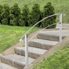 VEVOR Handrails for Outdoor Steps, Fit 1 or 4 Steps Outdoor Stair Railing, White Wrought Iron Handrail, Flexible Front Porch Hand Rail, Silver - 2 of 4