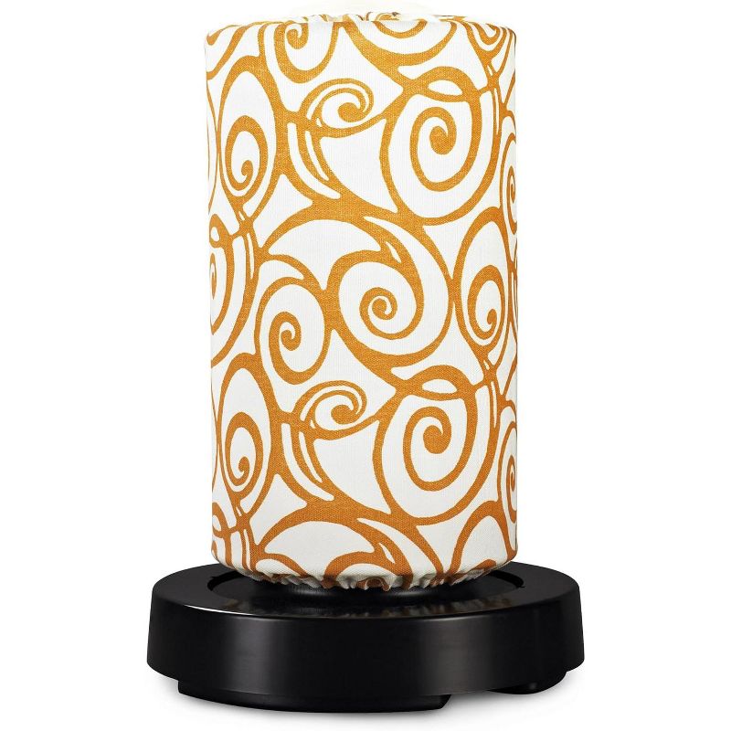 Patio Living Concepts PatioGlo LED Table Lamp, Bright White, Orange Swirl Fabric Cover 73800, 1 of 2
