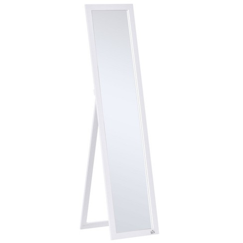HOMCOM Full Length Glass Mirror, Freestanding or Wall Mounted Dress Mirror for Bedroom, Living Room, Bathroom, White - image 1 of 4